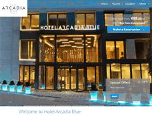Tablet Screenshot of hotelarcadiablue.com